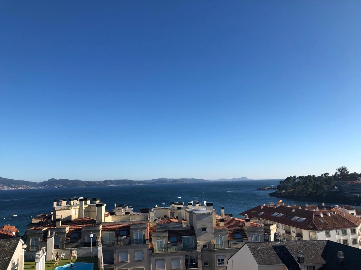 Enjoy Sanxenxo,200M Playa, Balcon Vistas Cies, Piscina & Terraza Azotea,2 Plazas Garaje, 2 Banos, Muy Luminoso, Muy Tranquilo,Muy Equipado, Centrico Apartment Luaran gambar